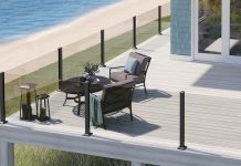 Coming mid-2025, Deckorators Glass Rail Post Kits will feature a post-to-post glass design with line, end, and corner post configurations. Available in Textured Black, the kit is adaptable to 6- and 13-mm glass.