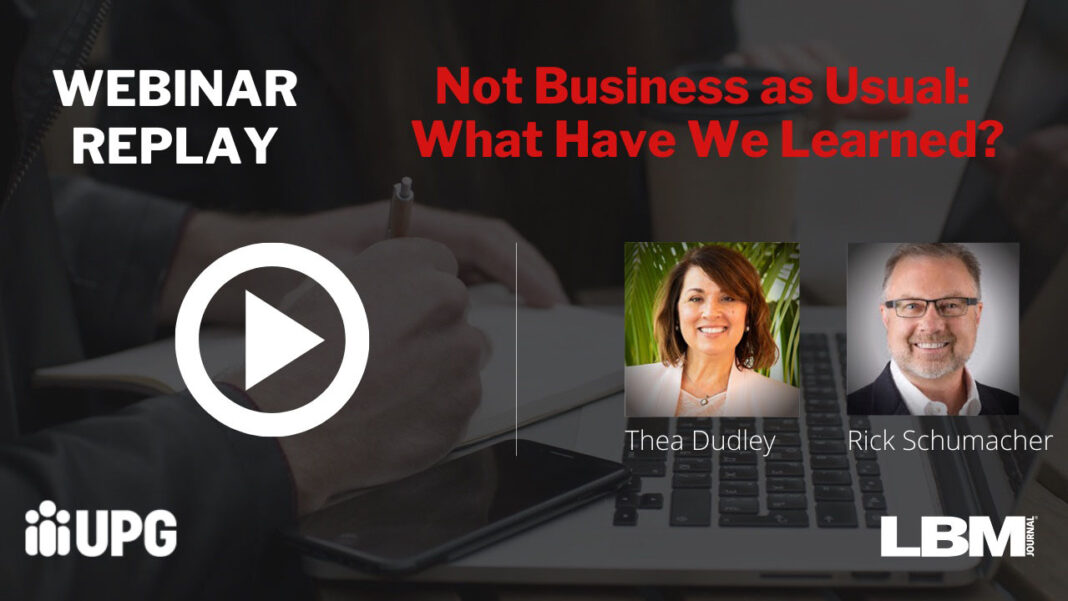 UPG - Thea Not Business as Usual webinar 1280 Not Business as Usual: What Have We Learned?