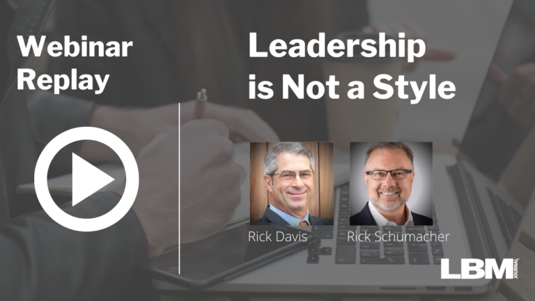 Webinar Replay: Rick Davis: Leadership is Not a Style Webinar Replay: Rick Davis: Leadership is Not a Style