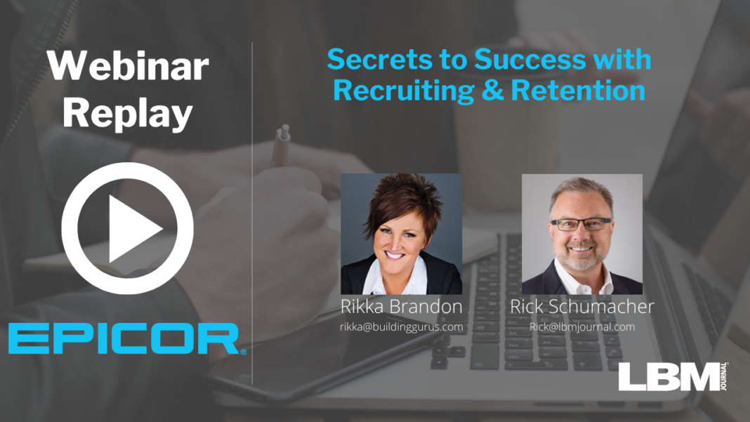 Brandon 11.10.20 Replay Secrets to Success with Recruiting & Retention