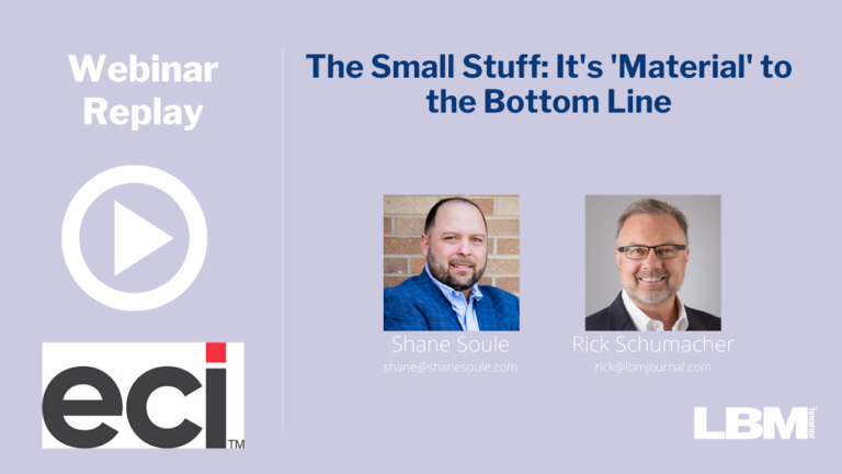 Webinar Replay: The Small Stuff: It’s ‘Material’ to the Bottom Line Webinar Replay: The Small Stuff: It’s ‘Material’ to the Bottom Line